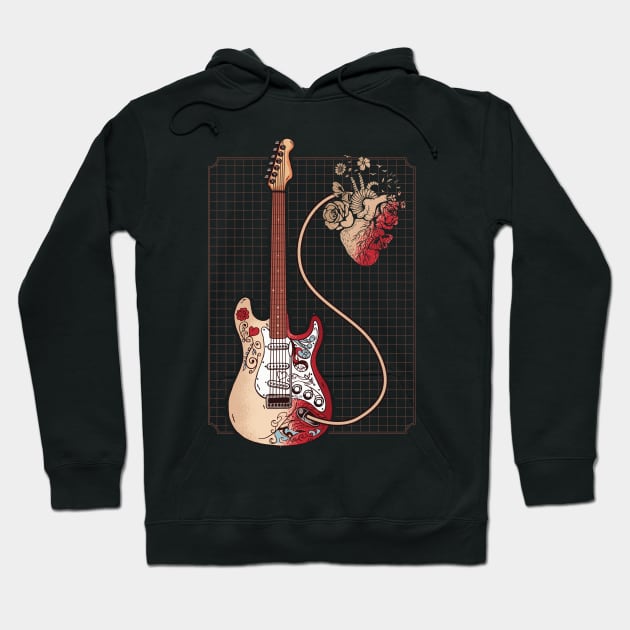 Heart Guitar Hoodie by shirtsyoulike